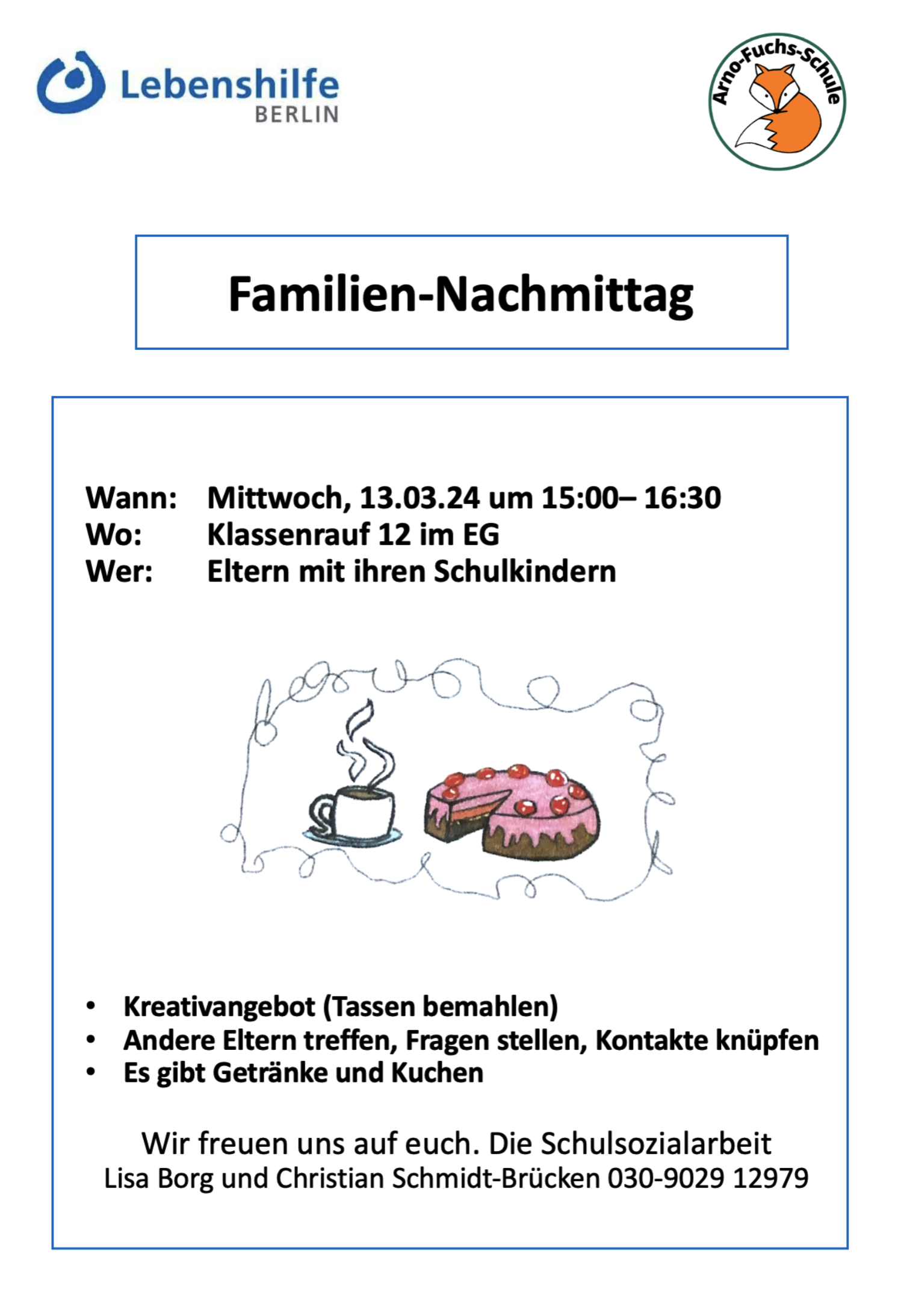 Familien-Nachmittag am 13.3.24